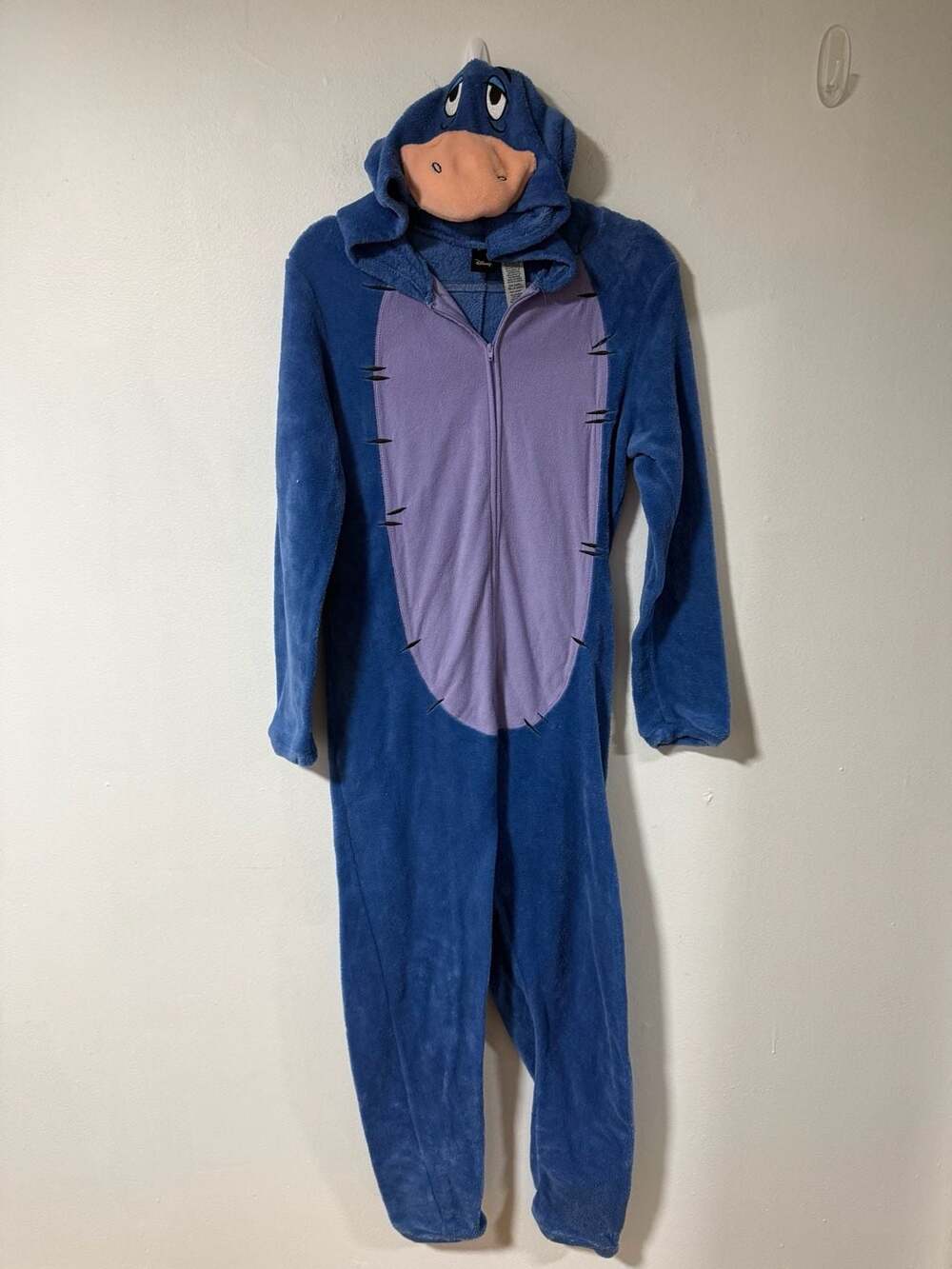 Disney Eeyore One Piece Pajamas Sleepwear Unionsuit Small